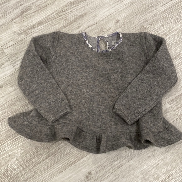Christina rohde. Sweater with bottom ruffle. Grey. Size 3. - Picture 1 of 5